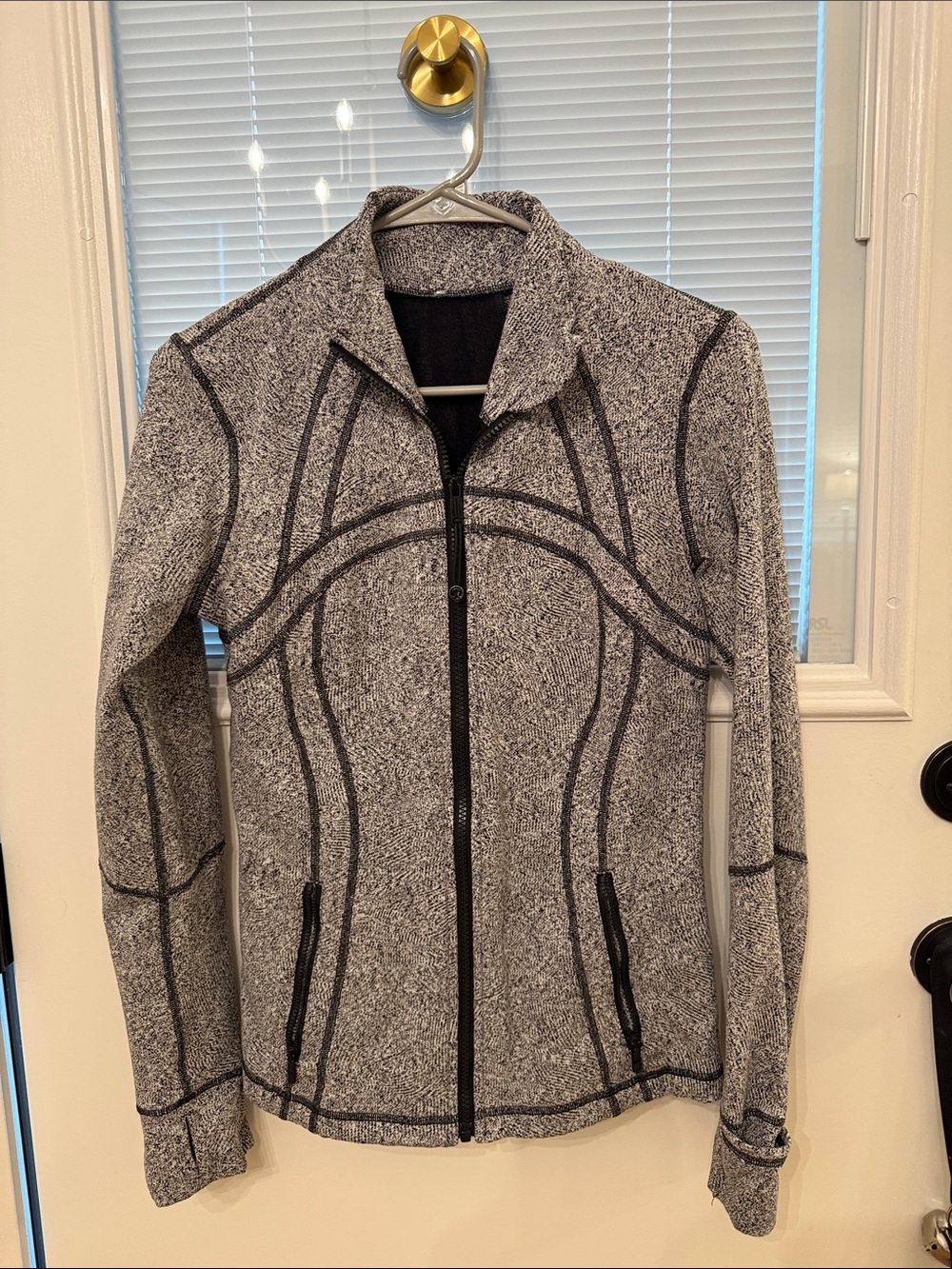 lululemon athletica Heather Gray Full-Zip Bomber Jacket